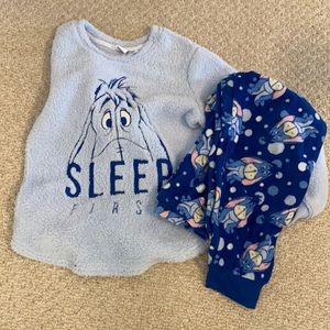 Disney Eeyore fleece pjs.